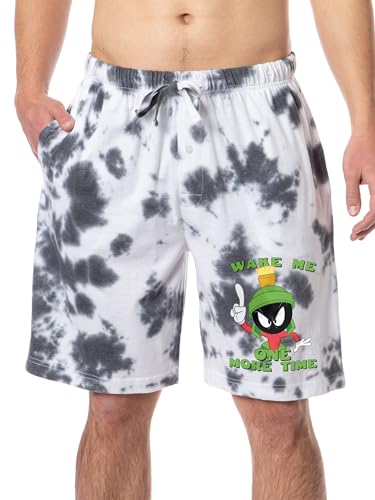Looney Tunes Marvin The Martian Men's Funny Wake Me One More Time Sleep Pajama Shorts for Adults