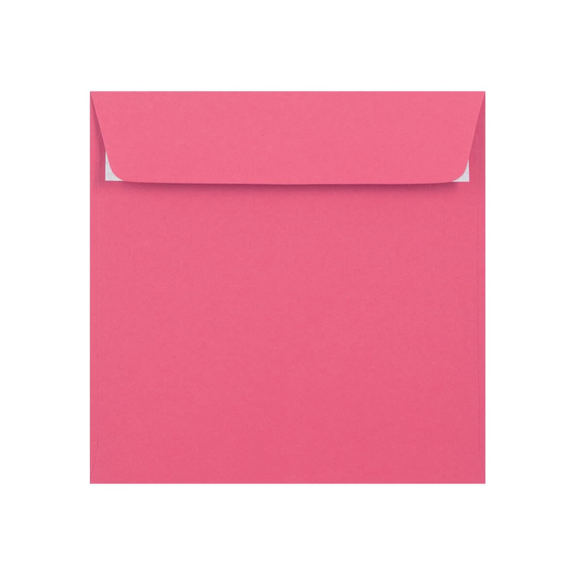 100 Bright Pink Square Envelopes - 155mm x 155mm - Straight Wallet Flap Peel/Seal Pink Coloured Envelopes - 120gsm Clariana Paper - to Fit 6 inch Square Inserts