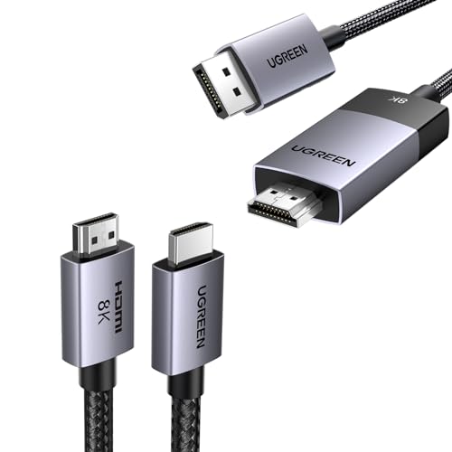 UGREEN DisplayPort to HDMI Cable 8K@60Hz 4K@240Hz Active DP 1.4 to 2.1