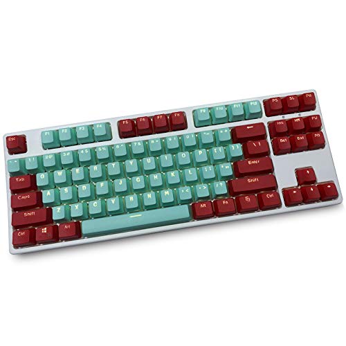 Keycaps 87 tasti PBT Copritasti Tastiera meccanica Doppio retroilluminato Parola trasparente da gioco per layout USA per Cherry MX vendi solo copritasti
