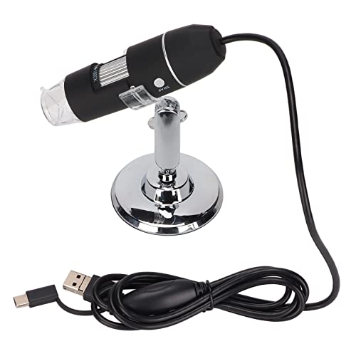 Image of Handheld Digital Microscope, 50X to 1000X USB HD Inspection Camera with OTG Function, 8 Adjustable Lights, Simple , for Facial Skin Scalp