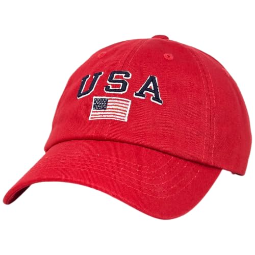 Image of E BY ELIDAN USA Hat, Embroidered American Flag Baseball Cap for Men Women