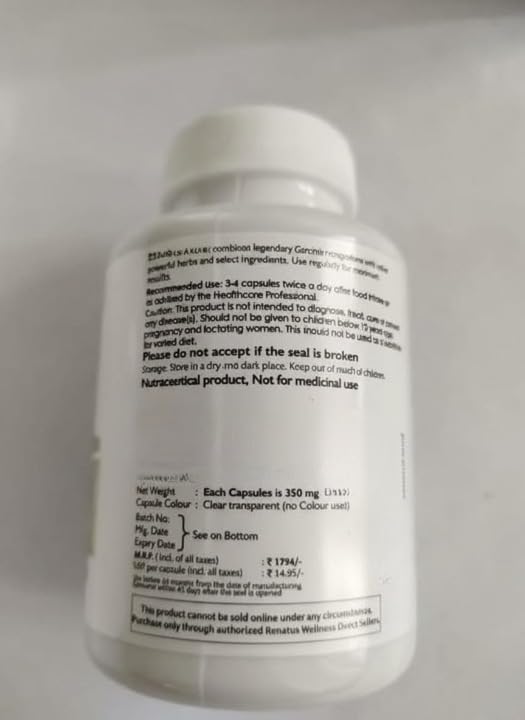 Renatus Nova Original 120 Capsule, Herbal Supplements Capsules for Immune System with12 Natural Ingredients