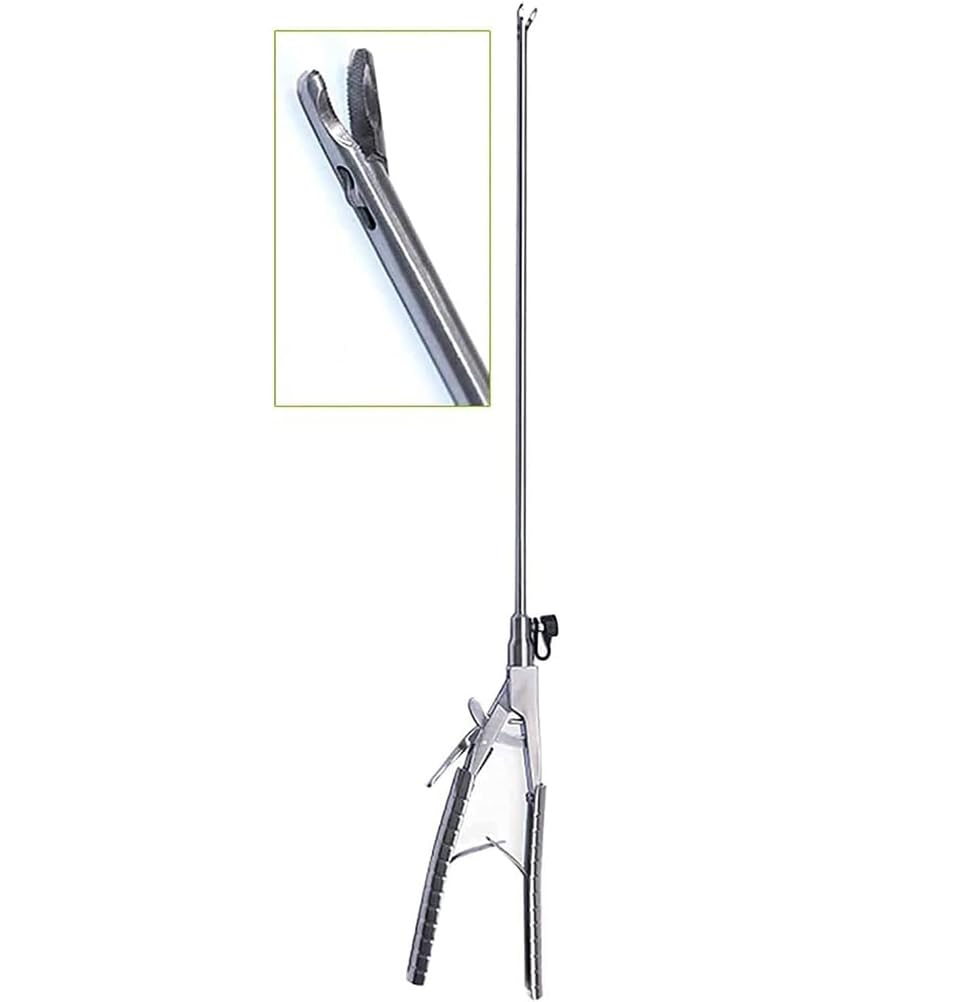 Tijeras de Práctica para Laparoscopia 4 Piezas Simulación de Formación en Laparoscopia, Pinza Pinza Endoscópica Laparo de 5 x 330 mm en Acero Inoxidable para Cirugía Laparoscópica