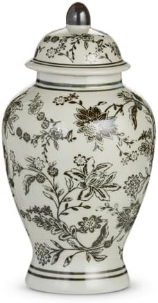 RAZ Imports Brown and Ivory Ginger Jar, 11-inch Height