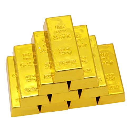 Image of Club Bollywood 1x Fake Gold Bullion Bar Paperweight Door Stop for Childen Kids Toy Gift | Gold | Coins & Paper Money