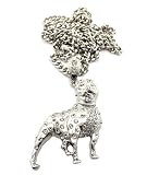 NYFASHION101 Assorted Pendant with 6mm 36' Miami Cuban Chain Necklace - Iced Out Pitbull Dog, Silver-Tone