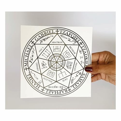 Placa Radiestesia Radiônica 17x17 Cm - PANTÁCULO DOS SETE ARCANJOS