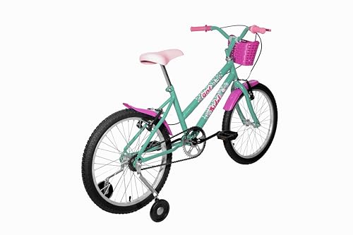 Bicicleta Aro 20 Infantil MTB Girl Com Roda Lateral (Azul Turquesa)