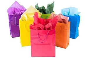 Adorox Assorted Colorful Party Favor Paper Gift Bags for Holidays