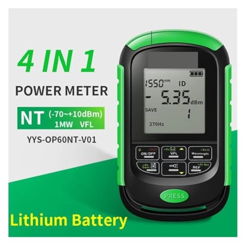 光パワーメーター、 4in1 光パワーメータ ビジュアルフォルトロケータ ネットワークケーブルテスト OPM 光ファイバテスタ 、精密測定(NT-1MW 5KM)