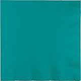 Creative Converting Touch of Color 2-Ply 50 Count Paper Lunch Napkins, Tropical Teal