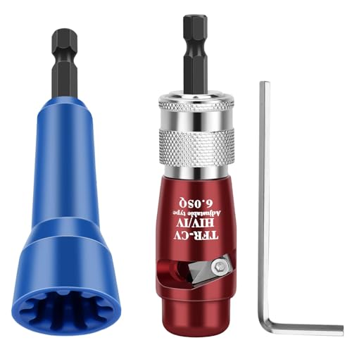 SUNJOYCO Wire Twister Tool for Drill, 2PCS Portable Electric Wire Stripping and Twisting Tool Set with 1/4in Hex Chuck