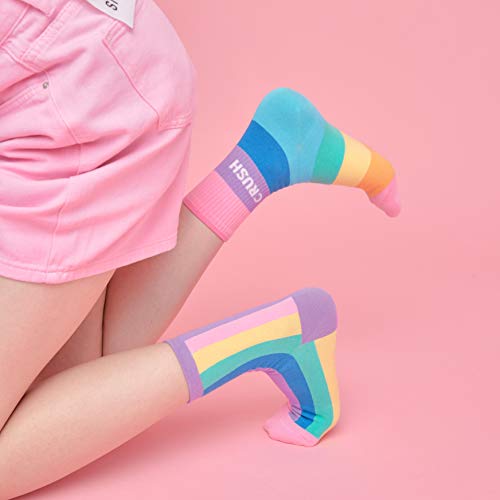 Image of Womens Neon Daily Casual Fashion Socks Colorful Fancy Design