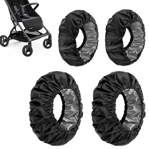 4-Teiliges Set Kinderwagen RäDer Schutz,Kinderwagen ZubehöR,2 GroßE Und...