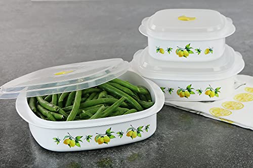 Calypso Basics, Microwave Cookware & Storage Set, Adjustable Vent On Lids #TOP1