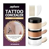 Full Coverage Tattoo Cover Up Cream – Waterproof, Sweatproof Body Concealer for Scars, Birthmarks and Dark Spots – Blendable Dual Shades (Ivory & Medium Deep)