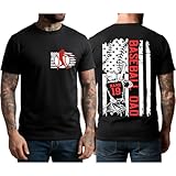 NAZENTI Personalized Baseball Dad Shirt - Custom Baseball Number Shirts for Men, Sports Dad Gifts, Baseballs Tshirt with Kid's Name, Sport Player Tee,Softball Lover Gift