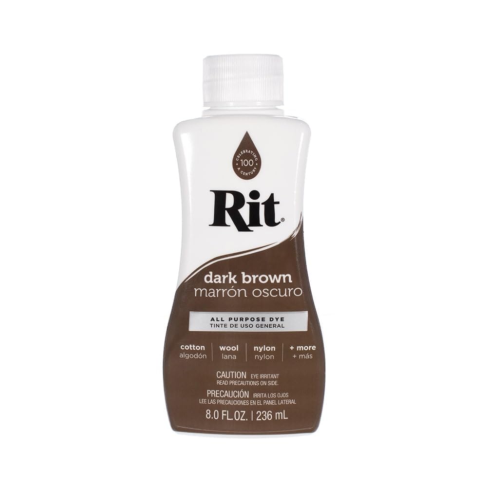 Rit DyeMore 7 oz. Synthetische vloeibare vezelverf voor kleding, decor en ambachten - chocoladebruin met kleurfixatief