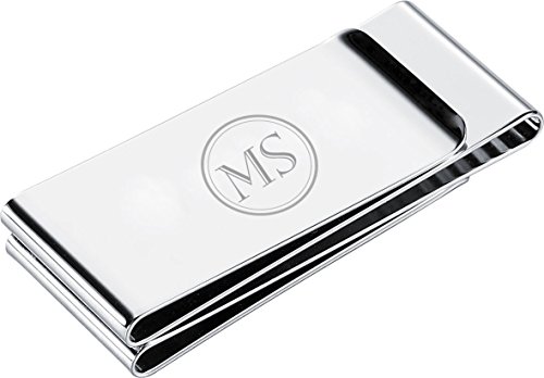 Visol Personalized Trifold Money Clip with Free 2 Initial Engraving