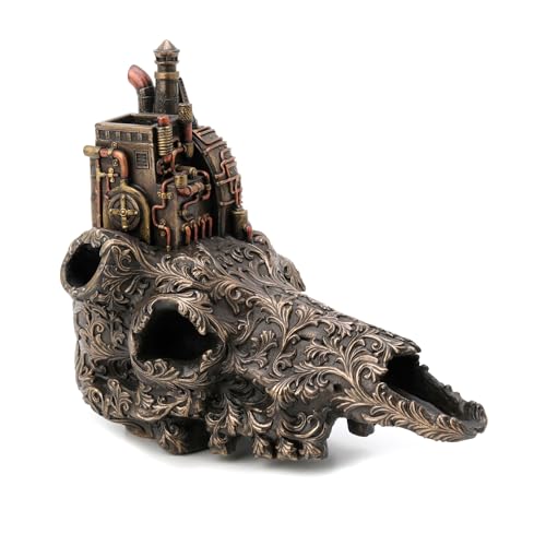 Estatua estilo Steampunk en bronce patinado