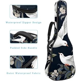 JRHEJTFZ Housse pour guitare acoustique de 1,9 cm d’épaisseur – Imperméable – Durable et élégant – Motif colombes de la paix, Multicolore 5., 42.9×16.9×4.7 in, Motif imprimé tendance - Les Beatles, Paul McCartney, John Lennon, RIngo Starr, George Harrison JRHEJTFZ Housse pour guitare acoustique de 1,9 cm d'épaisseur - Imperméable - Durable et élégant - Motif colombes de la paix, Multicolore 5., 42.9x16.9x4.7 in, Motif imprimé tendance – Image 4