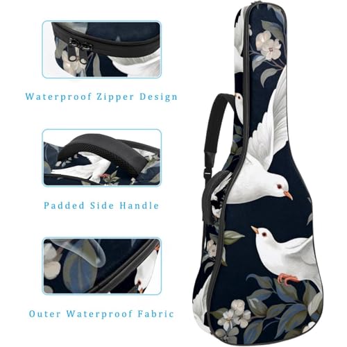 JRHEJTFZ Housse pour guitare acoustique de 1,9 cm d’épaisseur – Imperméable – Durable et élégant – Motif colombes de la paix, Multicolore 5., 42.9×16.9×4.7 in, Motif imprimé tendance - Les Beatles, Paul McCartney, John Lennon, RIngo Starr, George Harrison JRHEJTFZ Housse pour guitare acoustique de 1,9 cm d'épaisseur - Imperméable - Durable et élégant - Motif colombes de la paix, Multicolore 5., 42.9x16.9x4.7 in, Motif imprimé tendance – Image 5