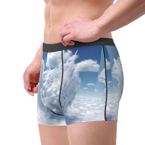 Angel Wing print Mens Underwear Boxer Briefs with, Breathable Lightweight, Boxer Briefs for Men3