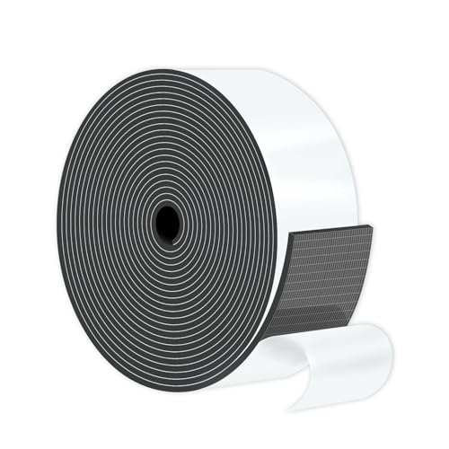 Image of Foam Tape,Weather Stripping,High Density CR,Soundproof,2 in x 1 /8 in x 15Ft | Weather Stripping Door Seal,Strong Adhesive, Weatherproof, Reduce Noise,Foam Insulation Tape for Doors and Windows,Black