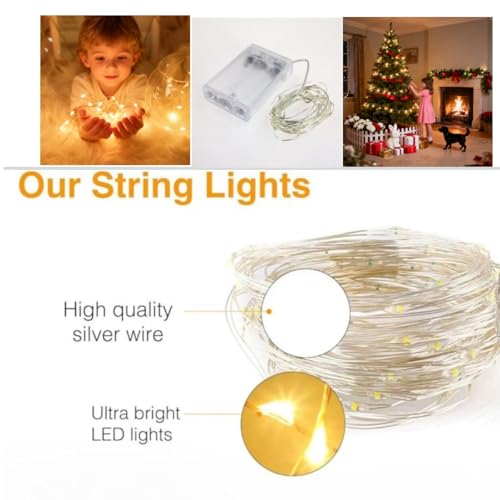 TIMEWANDERER String Starry Fairy Light AA Battery Operated Decorative 5m/16.4...