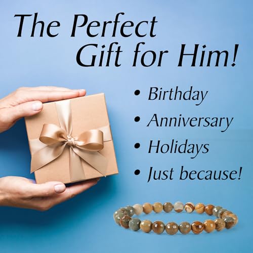 Wild Horse Jasper 6mm Gemstone Men's Bracelet3