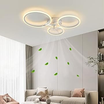 Ventilador de teto com luz LED Controle remoto regulável Reversível Moderno Ventilador de teto Luzes Temporizador de sala de estar 6 velocidades Lâmpada silenciosa de ventilador de teto para quarto