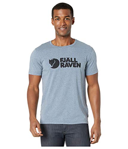 Fjällräven Logo T-Shirt, L, Uncle Blue-Melange
