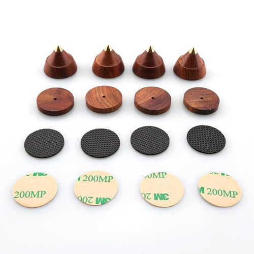 Support d'isolation anti-vibration en bois pour socle d'enceinte hifi - 6