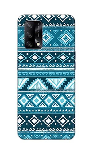 Image of PRINTFIDAA Coloured Tribal Pattern Hard Back Cover for Oppo F19 / Oppo A74 4G Back Cover -(P6) KAT1008