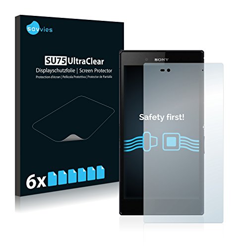 savvies Protection Ecran Compatible avec Sony Xperia Z Ultra C6833 (6 Pièces) - Film Protection Ultra Clair