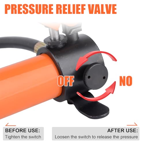 Image of HZLZRZ CP-180 Hydraulic Pump Hand Operated Pump Hydraulic Hand Pump Manual Pump for Porta Power and Jack (1000psi) (HZ-180)
