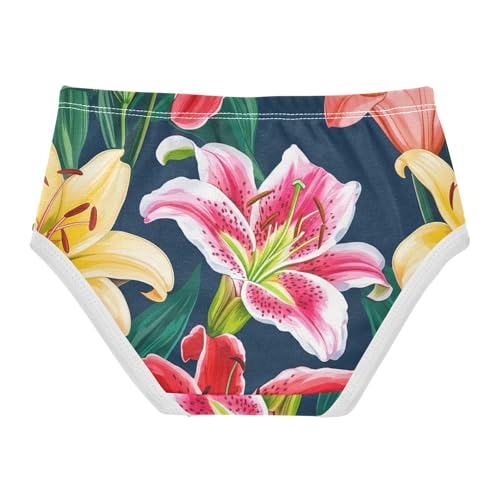 Durable Toddler Underwear Custom 2t Cotton Panties Little Girl Colorful Floral Green Leaves Underpants Briefs2