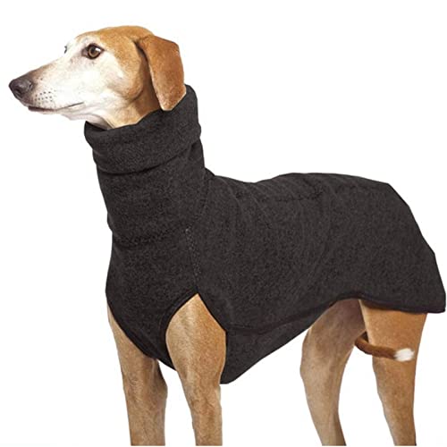 Imily Bela Hundepullover Fleece Rollkragen Hundemantel Warmer Weste Pullover Outdoor Hundejacke Winterkleidung für Kleine Mittel Große Hunde,Schwarz,M