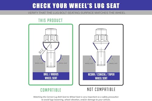 Image of Wheel Accessories Parts 4 Locks + Key M14 x 1.25 Thread Acorn Seat Lug Bolt Lock Chrome Finish 24mm Shank Length Dual Hex Key 17mm & 19mm fits Mini Cooper