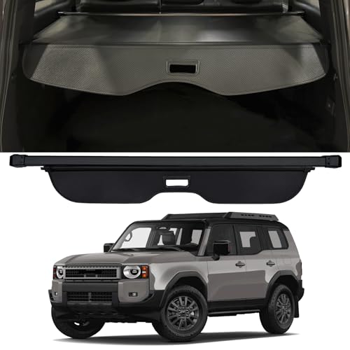 VIWINLA Retractable Trunk Cover Compatible with GX550 2024 2025 Toyota Land Cruiser Cargo Cover Rear Trunk Security Cover Land Cruiser 2024 2025 GX550 Accessories Privacy Screen Cover