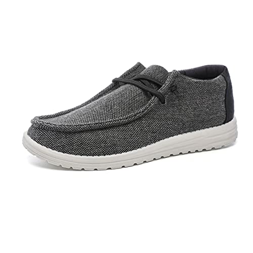 Betrue Lightweight Mens Boat Shoes Slip On, Mens Loafers Canvas Shoes, Lace-up Deck Shoes for Mens, Mens Comfortable Soft Casual Cloth Shoes2