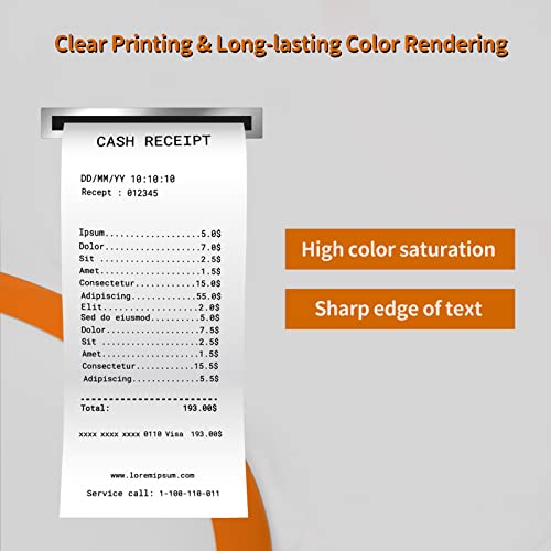 Mblabel 2 1/4''X 85' Thermal Receipt Paper Rolls, Pos Cash Register Paper Roll (5 Rolls) #TOP4