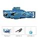 GoolRC Mini RC Submarine Remote Control Boat Waterproof Diving Toy Gift for Kids Boys and Girls (Blue)