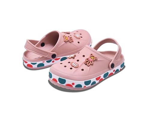 Image of HAUX Women's Classic Charms Clogs /Sandals with Back Strap for Adult | Comfortable & Light Weight | Stylish & Anti-Skid | Everyday Use Clogs for Girls & Ladies