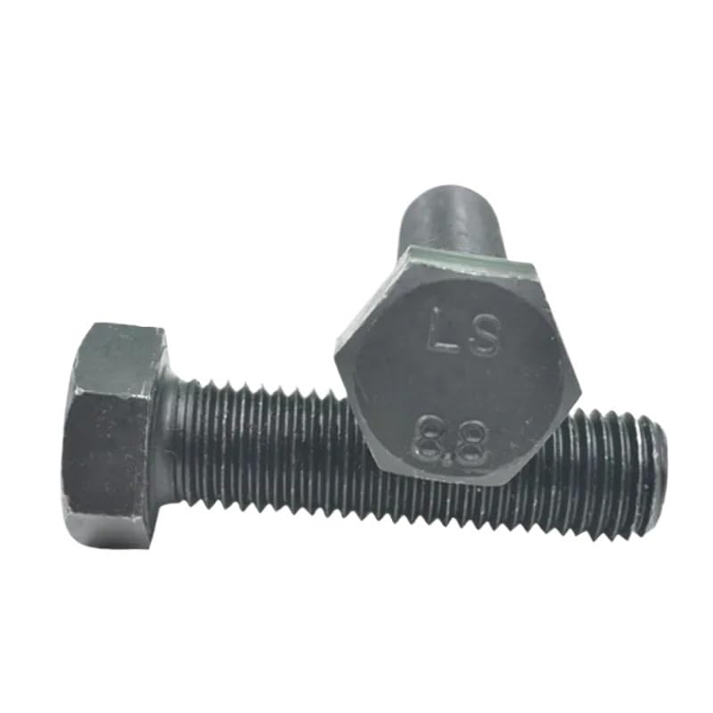 1pcs M16x70-120mm Length Carbon Steel Hex Full Tooth Head Bolt Screws Strength Bolts(M16x110mm)