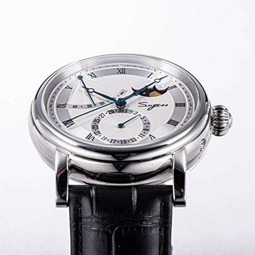 SU2153SW MoonPhase Master Seagull ST2108 Movement Sapphire Crystal Men's Automatic Mechanical Watch 1963
