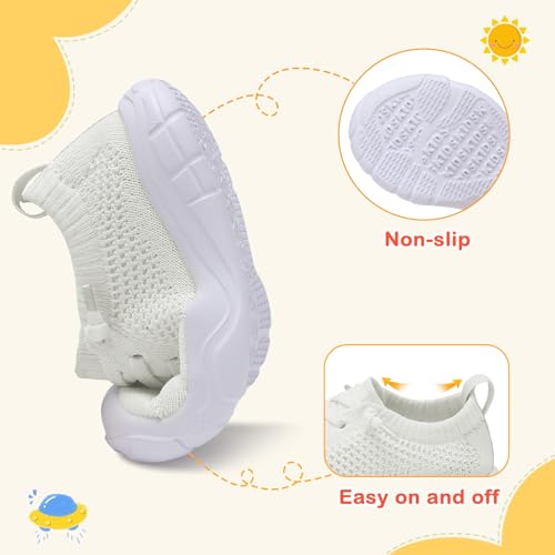 Image of LeIsfIt Toddler Shoes Boys Girls Wide Toe Box Breathable Slip-On Sneakers Kids Lightweight Barefoot Feel Shoes for Everyday Play
