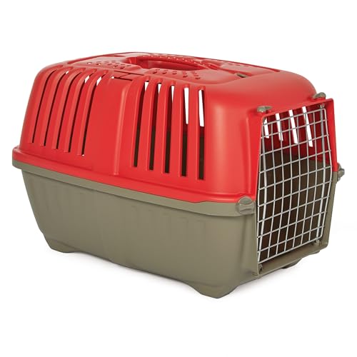 Image of MidWest Homes for Pets Spree Travel Pet Carrier, Dog Carrier Features Easy Assembly and Not The Tedious Nut & Bolt Assembly of Competitors, Red, 24-Inch Small Dog Breeds (1424SPR)