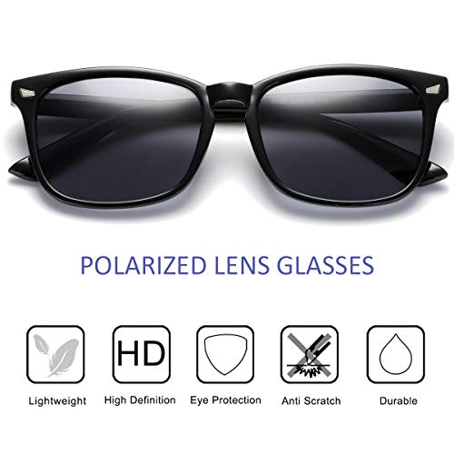 Image of Square Polarized Sunglasses for Women Men Classic Trendy Stylish Sun Glasses 100% UV 400 Lens Protection